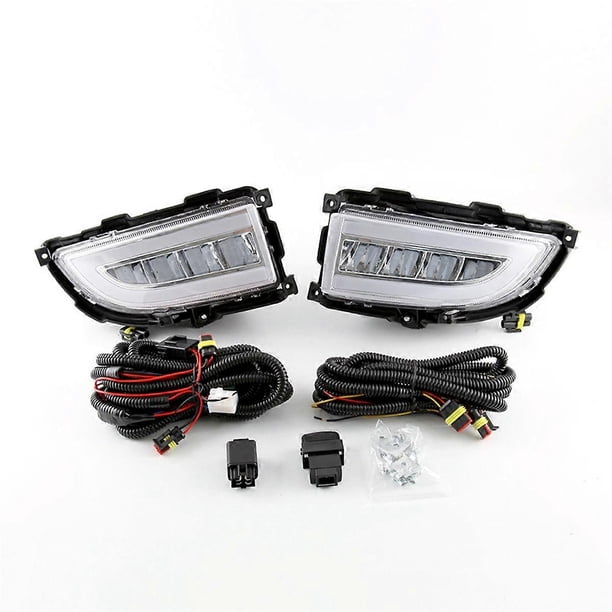 LED DRL Headlight for Mitsubishi Lancer 2004 2005 2006 Daytime Running Light White Yellow Turn Signa