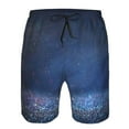 thumbnail image 4 of Disketp Men'S Swim Trunks Hawaiian Breathable Surf Beach Swimsuits Mesh Lining Beach Shorts With Pockets-Retro Blue Glitter, 4 of 9