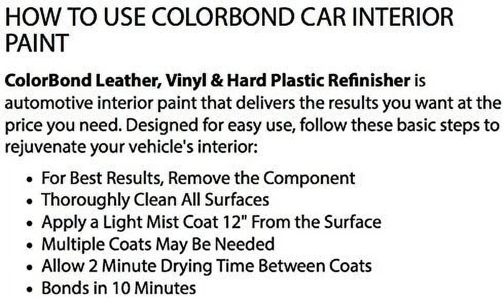 ColorBond (119) Ford Black LVP Leather, Vinyl & Hard Plastic