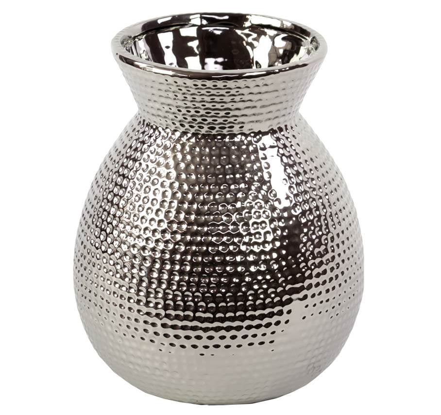 Large Chrome Silver Bullet Vase 