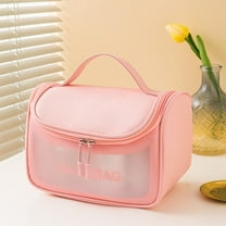 Deeceymbur Makeup Bag with Handle Portable Clear Pouch Waterproof Travel Case with Zipper for Women Men