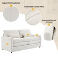 thumbnail image 3 of Jopath 68.1" Cozy Loveseat Sofa, Oversized Comfy Cloud Sofa with Double Cushion Loveseat Sofa Plush Cushion Sofa Couch for Living Room Bedroom Apartment Beige, 3 of 9