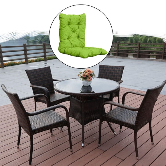 Cojín para tumbona, cojín para silla mecedora, antideslizante para jardín con ataduras, cojín para tumbona para patio, cojín para respaldo, reclinable Verde