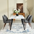 thumbnail image 2 of Homy Casa Set of 2 Armless Dining Chairs with Curved Upholstered Back, Grey Fabric, 2 of 10