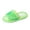 Green, variant on Ombre Faux Fur Slippers, Women's Vibrant Ombre Faux Fur Slippers Colorful Fluffy Open Toe Slide Sandals Cozy Fleece Plush Indoor Sliders Lightweight Non Slip House Mules, Yellow 5.5