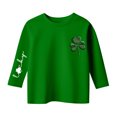 thumbnail image 4 of Girls St Patricks Day Print Three Quarter Sleeve Top For Kids Holiday Festive Party Wear Irish Green Pullover Hoodie 3-14Y, 4 of 4