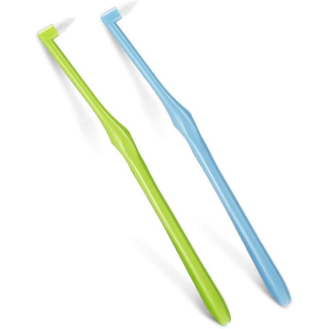 Cepillo de dientes ZHAOCHENG con mechones cepillo fino para limpieza detallada verde azul