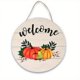 thumbnail image 3 of Halloween Wooden Doorplate Hanger New Pumpkin Black Cat Ghost House Bat Party Scene Decoration, 3 of 4