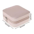 thumbnail image 3 of Vitrina de cuero para almacenamiento de joyas de viaje, caja de almacenamiento portátil para pendientes y collares (rosa) Sincero Electrónica, 3 of 4