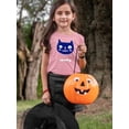 thumbnail image 2 of Cute Halloween Kitten Fangs T-Shirt Toddler -Image by Shutterstock,  3 Toddler, 2 of 4