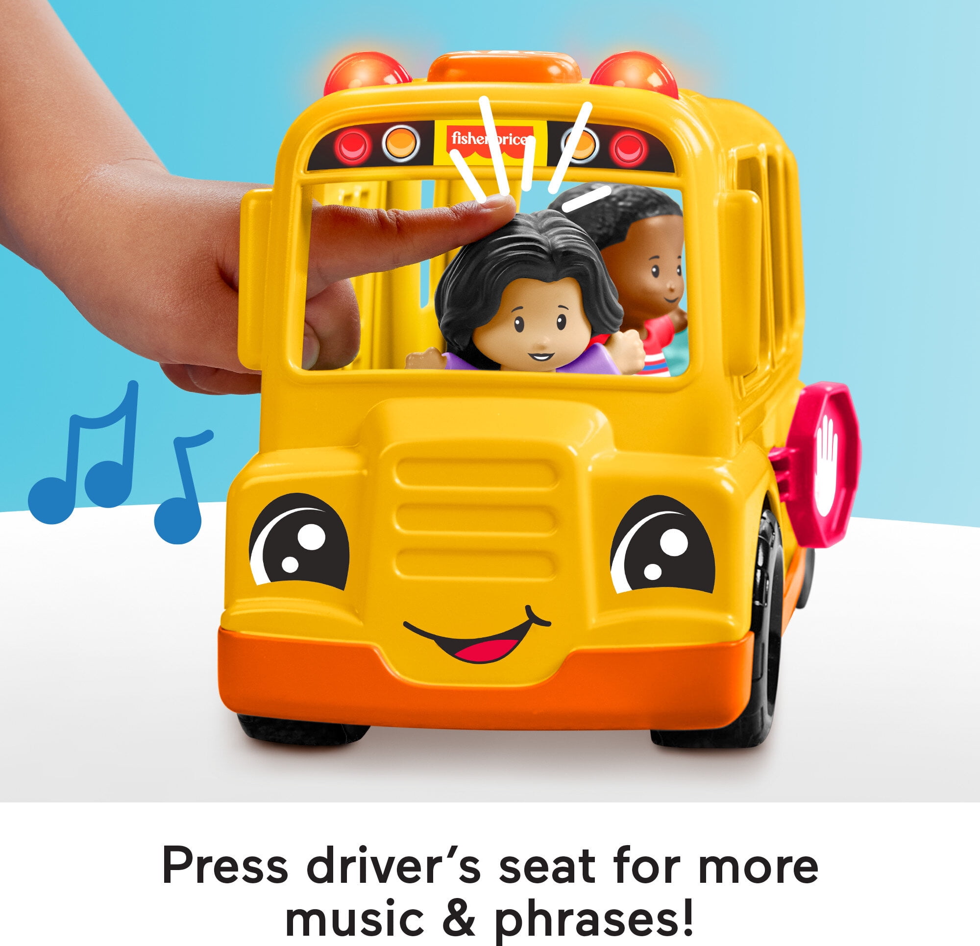 FisherPrice Little People School Bus Musical Toddler Toy Vehicle with 2 Figures  (图5) FisherPrice Little People School Bus Musical Toddler Toy Vehicle with 2 Figures  (图5)