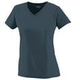 thumbnail image 5 of Augusta Sportswear - Women's Nexgen Wicking V-Neck T-Shirt - 1790, SLATE, L, 5 of 5