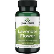 Swanson Full Spectrum Lavender Flower 400 mg 60 Capsules
