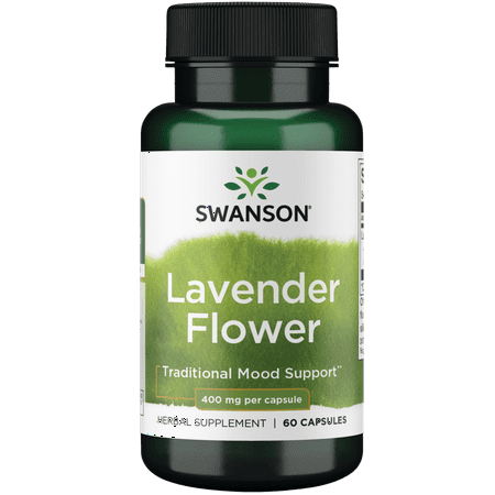 Swanson Full Spectrum Lavender Flower 400 mg 60 Capsules