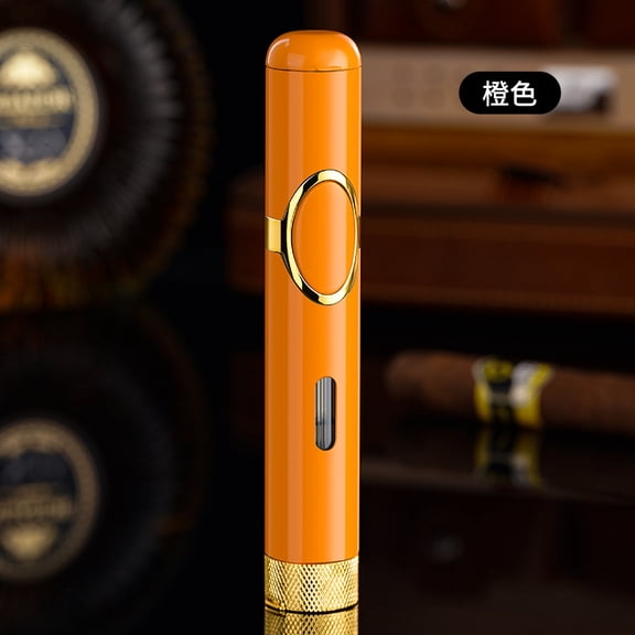 Bbsisgo Butane Torch Lighter, Windproof Lighter, Multi Functional and Multi Scenario Applications.,SKU01072-橙色-布袋 礼盒包装