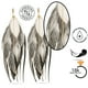thumbnail image 5 of VANGANIA Aretes largos mujer de plumas joyería fina ideal en regalos para mujer, 5 of 5