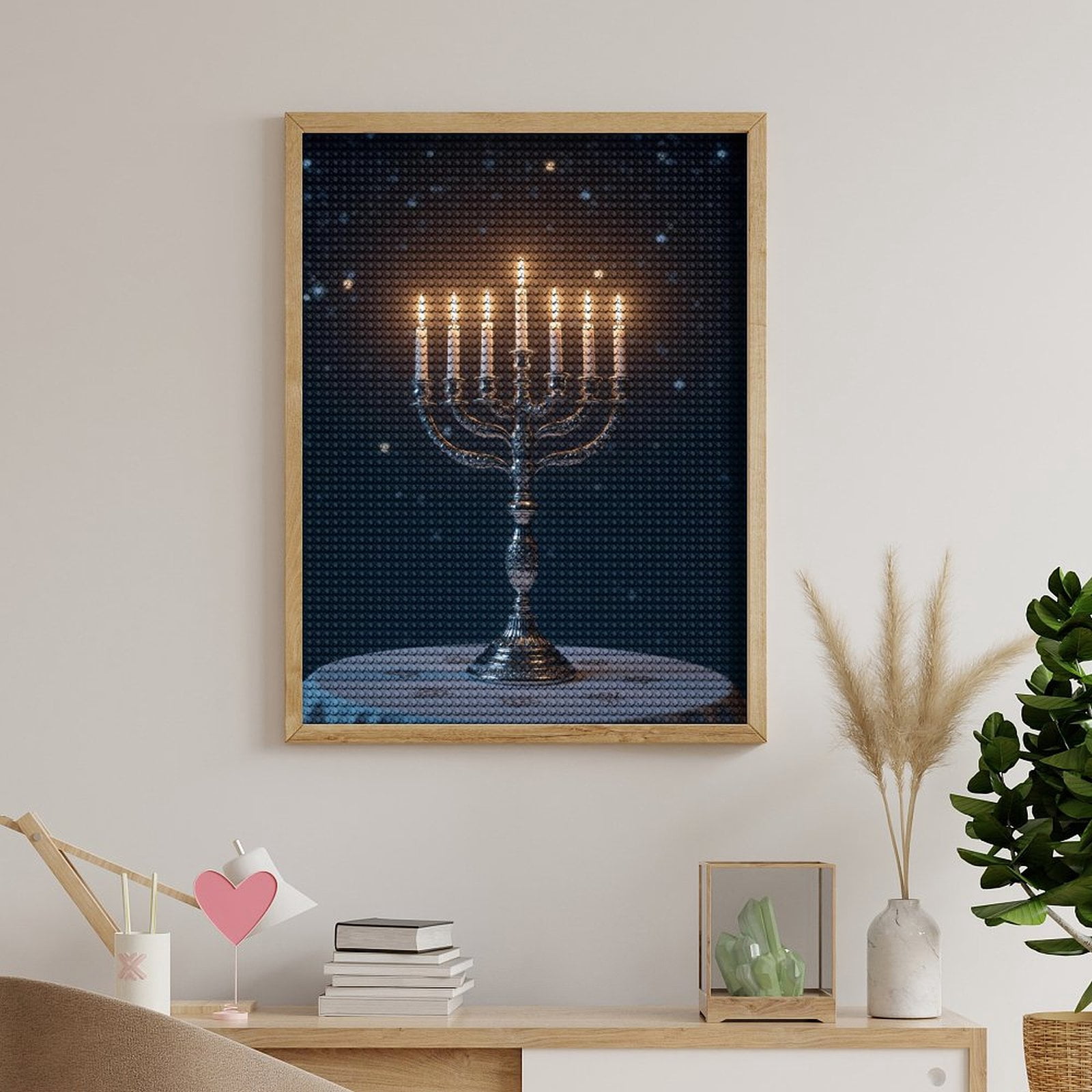 Diamond Art Kits for Adults, Candles Lit Elegant Evening Glow 5D Diamond Painting Kits for Adults Beginners, DIY Full Drill Diamond Painting, Gem Art and Crafts 12x16