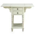 thumbnail image 3 of Coast To Coast 13697 Drop Leaf Two Drawer Accent Table in Sandals Cream, 3 of 5
