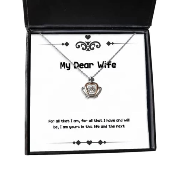 Gag Épouse, pour Tout Ce Que Je Suis, pour Tout Ce Que J'ai et Serai, Je Suis à Toi, Pendentif Couronne Épique pour Épouse