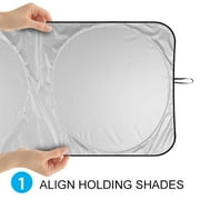 Audew Windshield Visor - High Quality Silver-Coated Polyester Car Sun Visor | Keep Your Car Cool, Protect Your Electronics, and Fit Your Windshield Perfectly