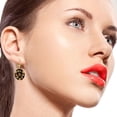 thumbnail image 3 of Galaxy Gold 14K Yellow Gold Natural Quartz Dangle Earrings - April Birthstone - Courage & Clarity - Fine Jewelry for Women, 3 of 3