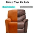 thumbnail image 2 of CJC Velvet Recliner Covers, Stretch Armchair Slipcovers, 4-Piece for 1 Cushion Reclining Sofa, Single Seat Recliner Protector, 10 Colors, 2 of 9