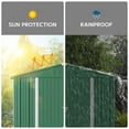 thumbnail image 5 of Asofer 8' x 6' Outdoor Storage Shed with Lockable doors, Metal Tool Shed Storage for Garden, Lawn, Green, 5 of 9