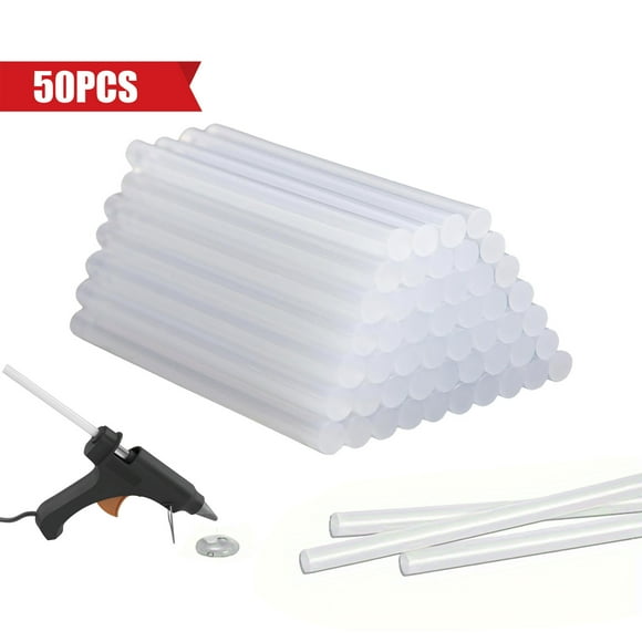 Chmadoxn Décoration pour la Maison, Décoration de Chambre, Décoration Murale Lot de 50 Mini Bâtons de Colle Chaude Bâtons de Pistolets à Colle Transparents pour Métal Bois Verre Bricolage Art Artisanat Artisanat Scolaire Lien Plastiques Colles Bâtons