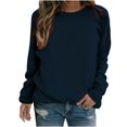 thumbnail image 1 of Chandails en Molleton Décontractés à Col Rond pour Femmes Manches Longues Coupe Ample Pull Doux Tenues de Mode Automne, 1 of 5