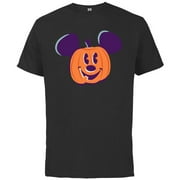 Disney Mickey Mouse Jack-o’-Lantern Halloween - Short Sleeve Cotton T-Shirt for Adults - Customized-Black