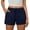Navy, variant on High Waisted Cotton Shorts For Women Drawstring Elastic Waist Gym Shorts with Pockets Loose Casual Athletic Workout Clothes Light Blue