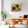 thumbnail image 4 of Retro Bees Canvas Print Wall Art, Sunflower Leaf Pastoral Retro Bees Wall Decor Modern Artwork Paintings Pictures for Living Room Framed and Stretched Ready to Hang, 12" x 16", 4 of 9
