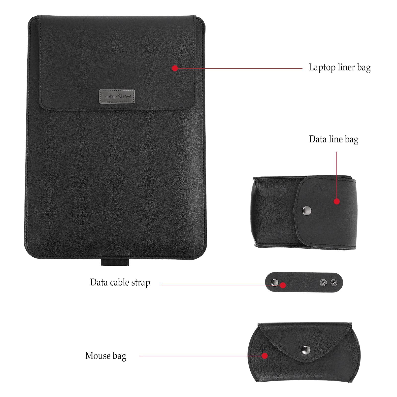 MERRYHAPY Black Laptop Sleeve with Stand, TPU Protective Case, Portable Cover for Travel and Everyday Use