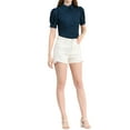 thumbnail image 2 of INSPIRE CHIC Women's Puff Sleeve Point Collar Button Down Essential Office Shirt, 2 of 7