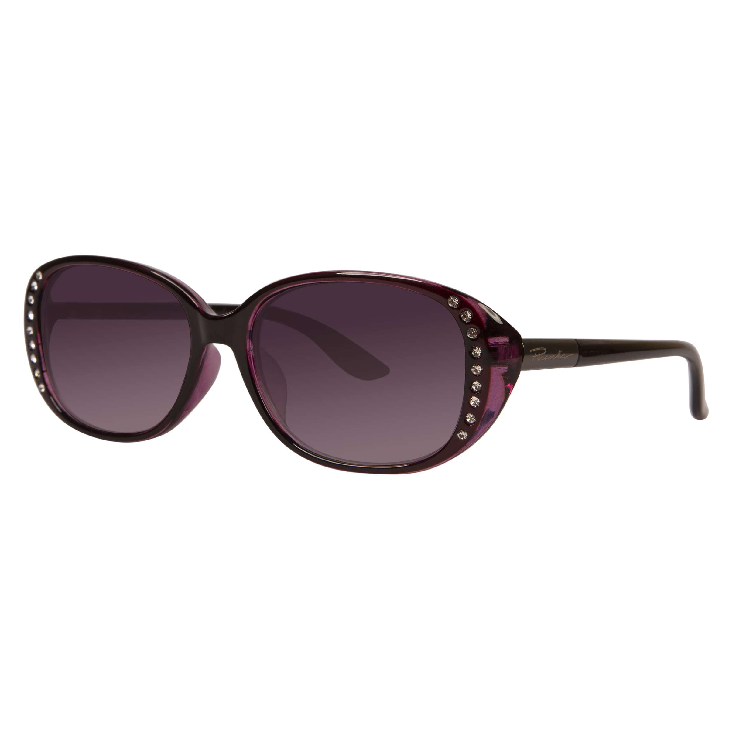 Piranha Eyewear Chic Dark Pink Sunglasses for Women with Purple ...