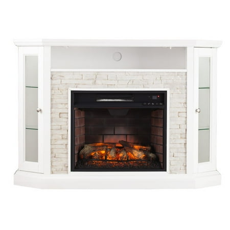 Wildon Home Rupert Faux Stone Corner Convertible Infrared