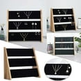 thumbnail image 2 of 3 Tier Necklace Display Stand for Vendors Wooden Jewelry Display Organizer Holder for Selling Necklaces Bracelets Earrings Craft Show Booth Retail Store Jewelry Storage Rack Props, 2 of 9
