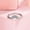 Moon, variant on Sun and Moon Stackable Ring Set, 2-Piece Interchangeable Crystal Rings for Women
