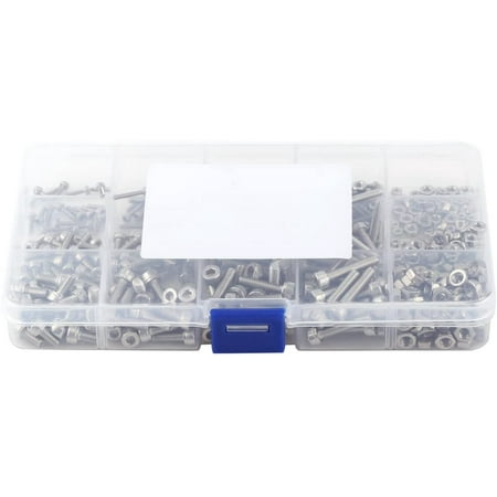 

Box Of 480Pcs Bolts Screws Allen Head Nuts Hex Socket Assorted 304 Stainless Steel