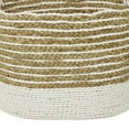 thumbnail image 5 of CosmoLiving by Cosmopolitan 19", 16", 13"W Brown Seagrass Handmade Two Toned Storage Basket with Handles, 3-Pieces, 5 of 10