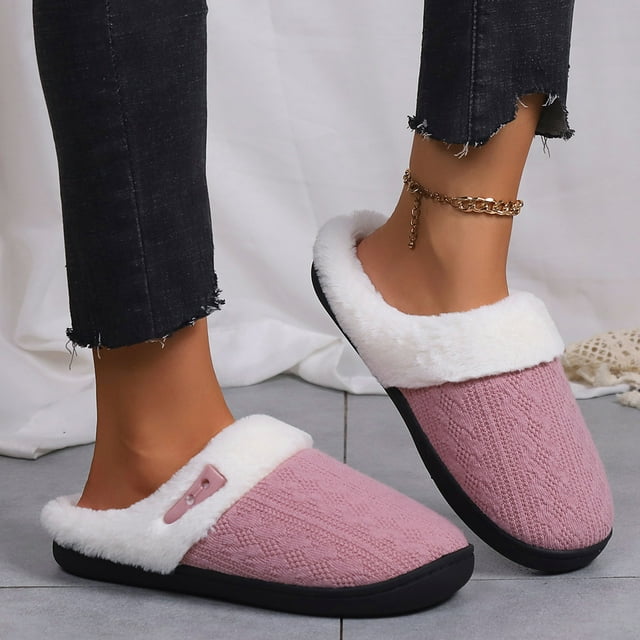 Pantoufles en Peluche pour Femmes Adultes Pantoufles en Peluche Pantoufles d'Intérieur pour Femmes Pantoufles Douillettes Chaussures d'Intérieur Pantoufles en Peluche pour Femmes