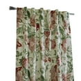 thumbnail image 7 of Jacobean Garden Light Filtering Dual Header Curtain Panel 52 x 63 in Red, 7 of 7