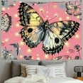 thumbnail image 2 of Shiartex  Aesthetic Butterfly Tapestry Boho Moth Tapestry Flowers Plants Tapestries Pink Garden Tapestry Sun and Moon Tapestry Wall Hanging Decor for Room 40x30inch, 2 of 6