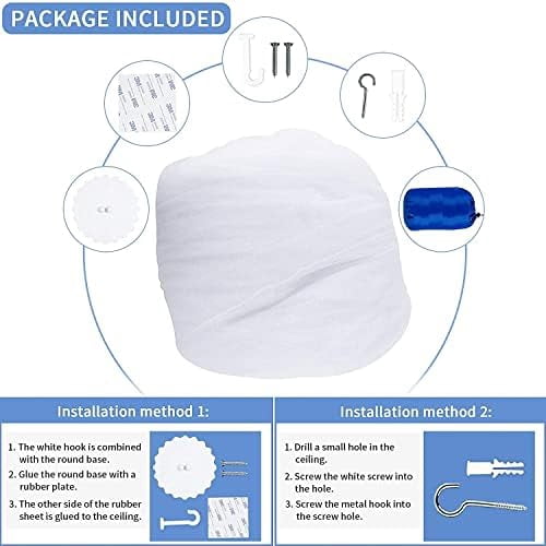 Mosquito Net for Bed, Large White Bed Canopy for Girls, Hanging Bed Net, Ideal for Bedroom Decorative, Travel with Storage Bag (Round)