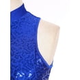 thumbnail image 6 of renvena Womens Sleeveless Sequin Fringe Ballet Dance Leotard Backless One Piece Gymnastics Bodysuits Royal Blue XXL, 6 of 7