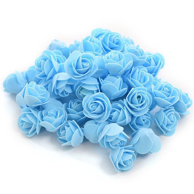 Artificial Rose Flor Decoración Bouquet Flows Flowers Guirnalda Accesorio Arte para la propuesta de compromiso Cumpleaños Blue Pack de 500 Eigraketly HA010900-09