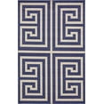 thumbnail image 1 of Unique Loom Athens Collection Classic Geometric Modern Border Design Area Rug, 6 x 9 ft, Navy Blue/Beige, 1 of 2