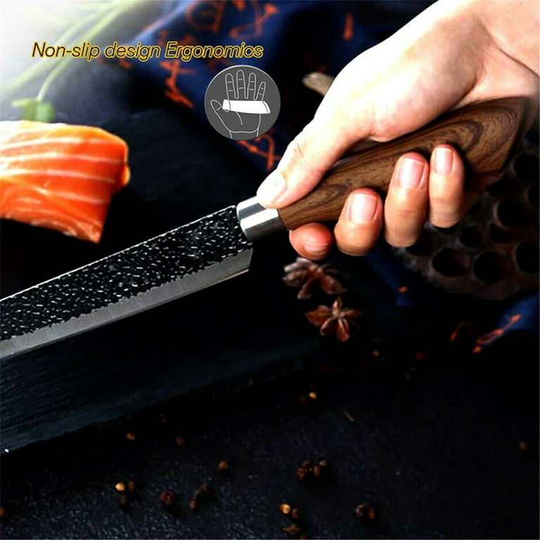  Kitchen Chef Knife Sets,8 Pieces Professional High Carbon  Stainless Steel Chef Knives, Pakkawood Handle,3.5-9 Inch Ultra Sharp  Cooking Knife for Vegetable Meat Fruit: Home & Kitchen