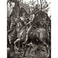 thumbnail image 2 of Durer, Albrecht 25x32 White Modern Wood Framed Museum Art Print Titled - Knight, Death and The Devil, 2 of 4