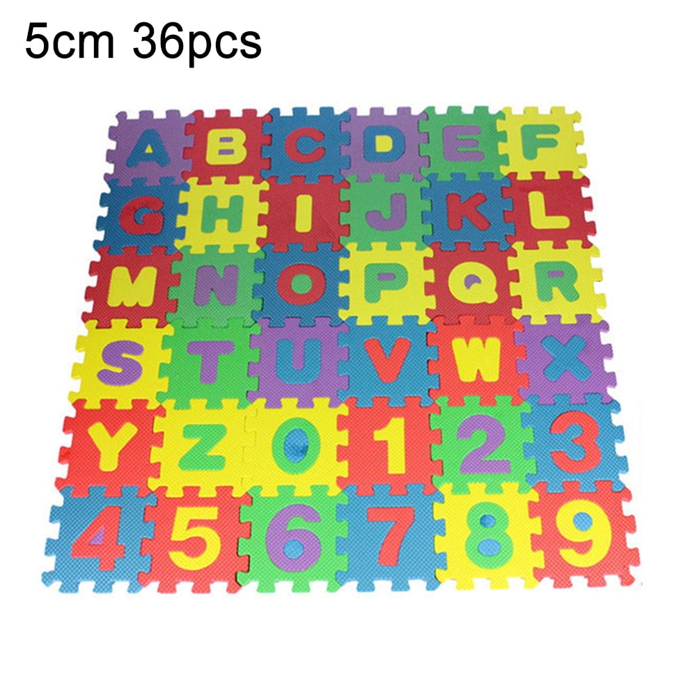 BetterZ 36Pcs Children Alphabet Numbers Puzzles Crawling Foam Floor Mat